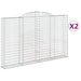 Coșuri gabion arcuite 2 buc, 300x30x180/200 cm, fier galvanizat - WALTI WALTI