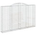 Coșuri gabion arcuite 2 buc, 300x30x180/200 cm, fier galvanizat - WALTI WALTI