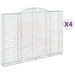Coșuri gabion arcuite 4 buc. 300x30x200/220 cm fier galvanizat - WALTI WALTI
