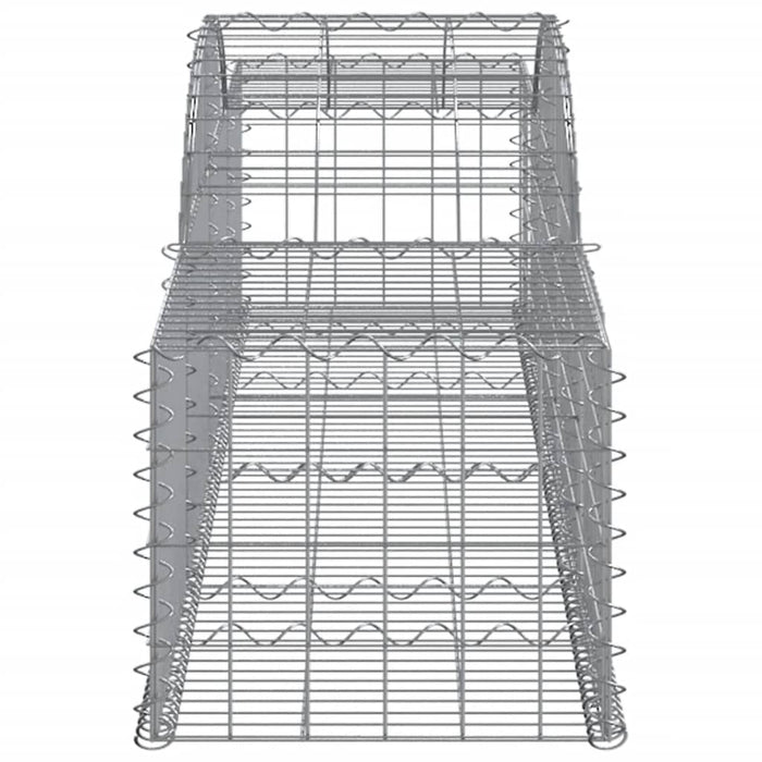 Coșuri gabion arcuite 4 buc., 300x50x40/60 cm, fier galvanizat - WALTI WALTI