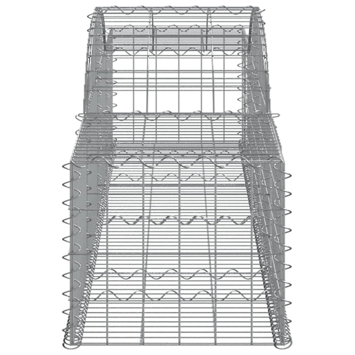 Coșuri gabion arcuite, 10 buc., 300x50x40/60cm, fier galvanizat - WALTI WALTI