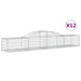 Coșuri gabion arcuite, 12 buc., 300x50x40/60cm, fier galvanizat - WALTI WALTI