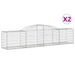 Coșuri gabion arcuite 2 buc, 300x50x60/80 cm, fier galvanizat - WALTI WALTI