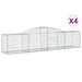 Coșuri gabion arcuite 4 buc, 300x50x60/80 cm, fier galvanizat - WALTI WALTI