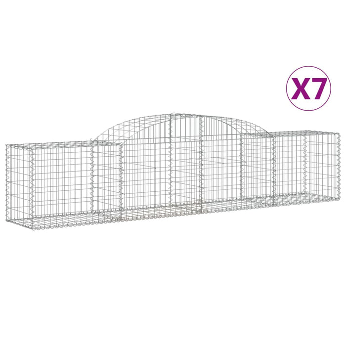 Coșuri gabion arcuite 7 buc, 300x50x60/80 cm, fier galvanizat - WALTI WALTI