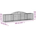 Coșuri gabion arcuite 8 buc, 300x50x60/80 cm, fier galvanizat - WALTI WALTI
