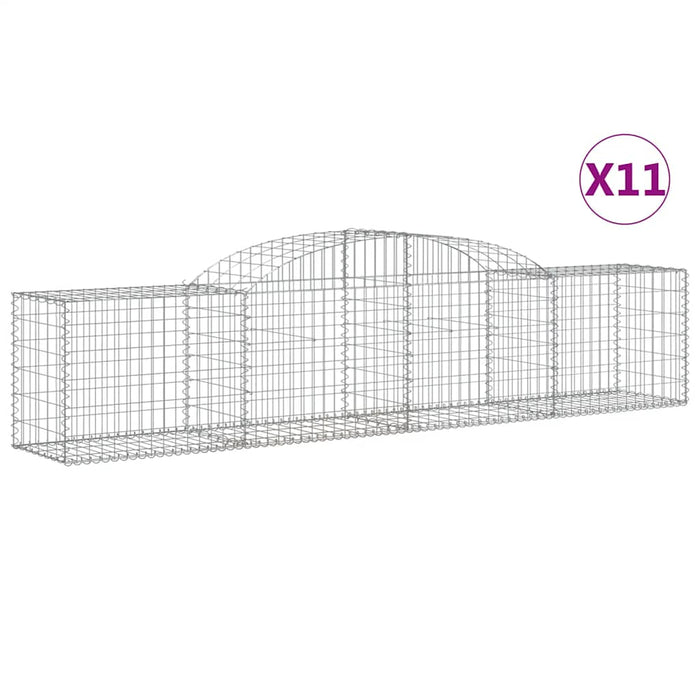 Coșuri gabion arcuite 11 buc, 300x50x60/80 cm, fier galvanizat - WALTI WALTI