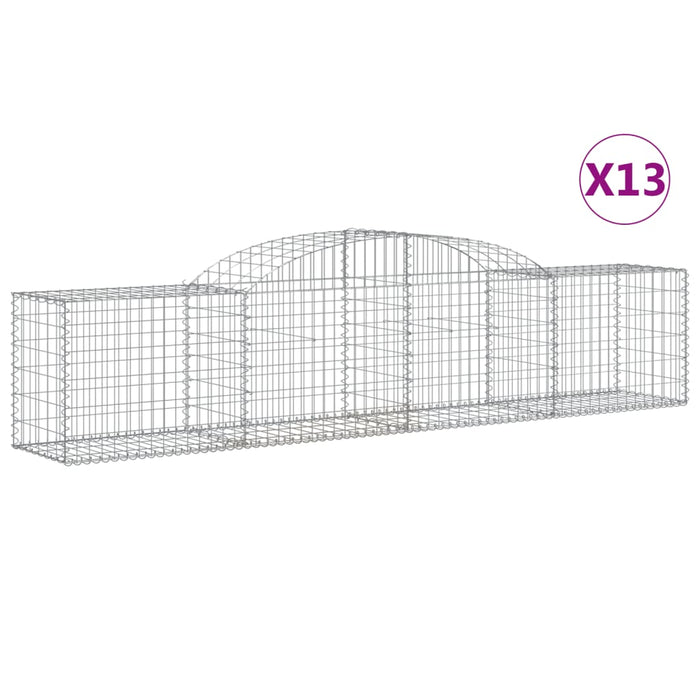 Coșuri gabion arcuite 13 buc, 300x50x60/80 cm, fier galvanizat - WALTI WALTI