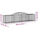 Coșuri gabion arcuite 13 buc, 300x50x60/80 cm, fier galvanizat - WALTI WALTI