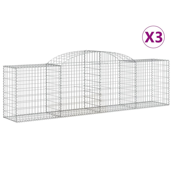 Coșuri gabion arcuite 3 buc, 300x50x80/100 cm, fier galvanizat - WALTI WALTI