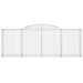 Coșuri gabion arcuite 2 buc, 300x50x100/120 cm fier galvanizat - WALTI WALTI