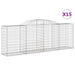 Coșuri gabion arcuite 15 buc, 300x50x100/120cm, fier galvanizat - WALTI WALTI