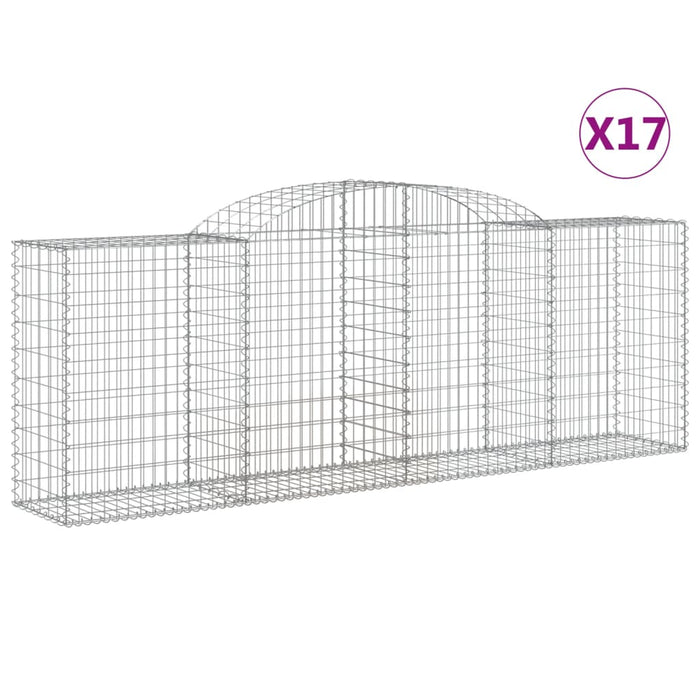 Coșuri gabion arcuite 17 buc, 300x50x100/120cm, fier galvanizat - WALTI WALTI