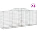 Coșuri gabion arcuite 4 buc. 300x50x120/140 cm, fier galvanizat - WALTI WALTI