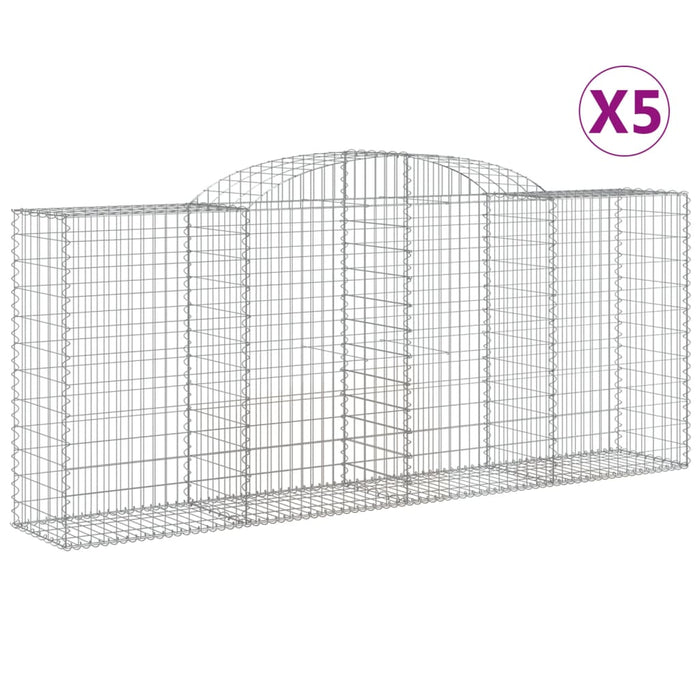 Coșuri gabion arcuite 5 buc. 300x50x120/140 cm, fier galvanizat - WALTI WALTI