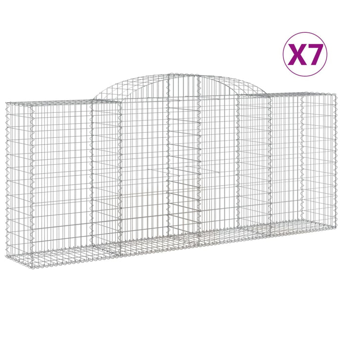 Coșuri gabion arcuite 7 buc. 300x50x120/140 cm, fier galvanizat - WALTI WALTI