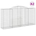 Coșuri gabion arcuite 2 buc. 300x50x140/160cm fier galvanizat - WALTI WALTI