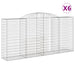 Coșuri gabion arcuite 6 buc, 300x50x140/160cm, fier galvanizat - WALTI WALTI