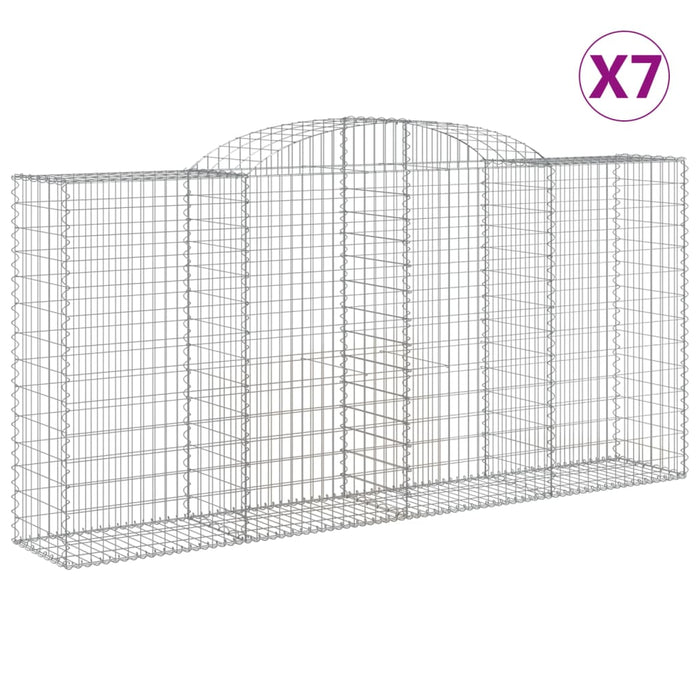 Coșuri gabion arcuite 7 buc, 300x50x140/160cm, fier galvanizat - WALTI WALTI