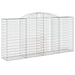 Coșuri gabion arcuite 7 buc, 300x50x140/160cm, fier galvanizat - WALTI WALTI