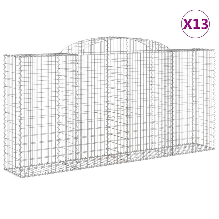 Coșuri gabion arcuite 13 buc, 300x50x140/160cm, fier galvanizat - WALTI WALTI
