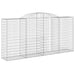 Coșuri gabion arcuite 13 buc, 300x50x140/160cm, fier galvanizat - WALTI WALTI