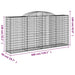 Coșuri gabion arcuite 13 buc, 300x50x140/160cm, fier galvanizat - WALTI WALTI