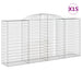 Coșuri gabion arcuite 15 buc, 300x50x140/160cm, fier galvanizat - WALTI WALTI