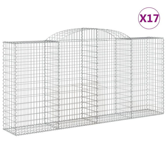 Coșuri gabion arcuite 17 buc, 300x50x140/160cm, fier galvanizat - WALTI WALTI