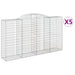Coșuri gabion arcuite 5 buc, 300x50x160/180 cm, fier galvanizat - WALTI WALTI