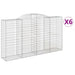 Coșuri gabion arcuite 6 buc, 300x50x160/180 cm, fier galvanizat - WALTI WALTI