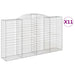 Coșuri gabion arcuite 11 buc, 300x50x160/180cm, fier galvanizat - WALTI WALTI