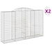 Coșuri gabion arcuite 2 buc, 300x50x180/200 cm, fier galvanizat - WALTI WALTI