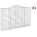 Coșuri gabion arcuite 3 buc, 300x50x180/200 cm, fier galvanizat - WALTI WALTI