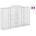 Coșuri gabion arcuite 4 buc, 300x50x180/200 cm, fier galvanizat - WALTI WALTI