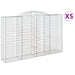 Coșuri gabion arcuite 5 buc, 300x50x180/200 cm, fier galvanizat - WALTI WALTI