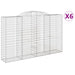 Coșuri gabion arcuite 6 buc, 300x50x180/200 cm, fier galvanizat - WALTI WALTI