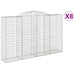 Coșuri gabion arcuite 8 buc, 300x50x180/200 cm, fier galvanizat - WALTI WALTI