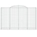 Coșuri gabion arcuite 9 buc, 300x50x180/200 cm, fier galvanizat - WALTI WALTI