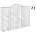 Coșuri gabion arcuite 4 buc. 300x50x200/220 cm, fier galvanizat - WALTI WALTI