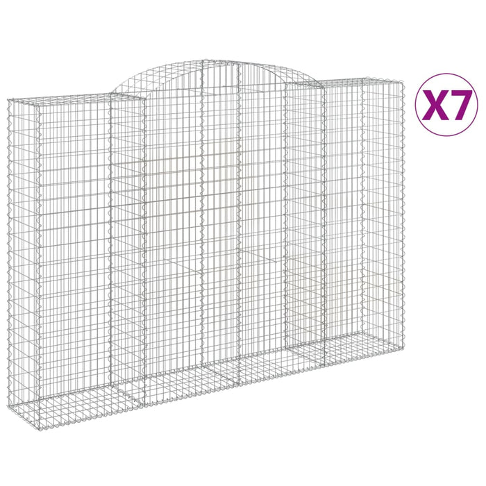 Coșuri gabion arcuite 7 buc. 300x50x200/220 cm, fier galvanizat - WALTI WALTI