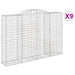Coșuri gabion arcuite 9 buc. 300x50x200/220 cm fier galvanizat - WALTI WALTI