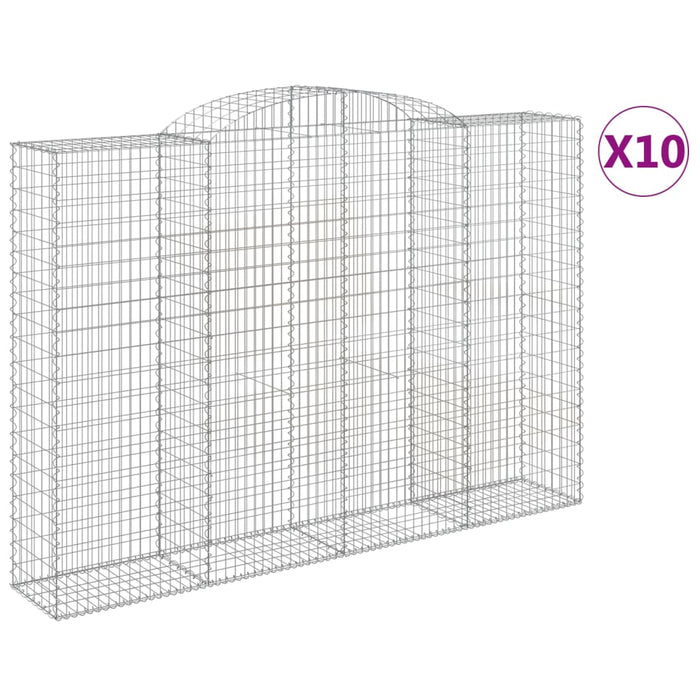 Coșuri gabion arcuite 10 buc. 300x50x200/220 cm fier galvanizat - WALTI WALTI