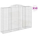 Coșuri gabion arcuite 10 buc. 300x50x200/220 cm fier galvanizat - WALTI WALTI