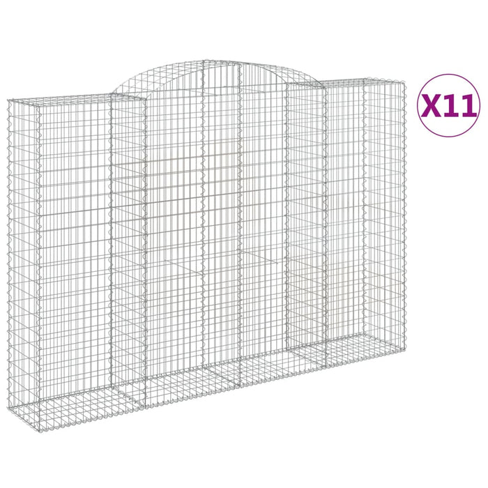Coșuri gabion arcuite 11 buc. 300x50x200/220 cm fier galvanizat - WALTI WALTI