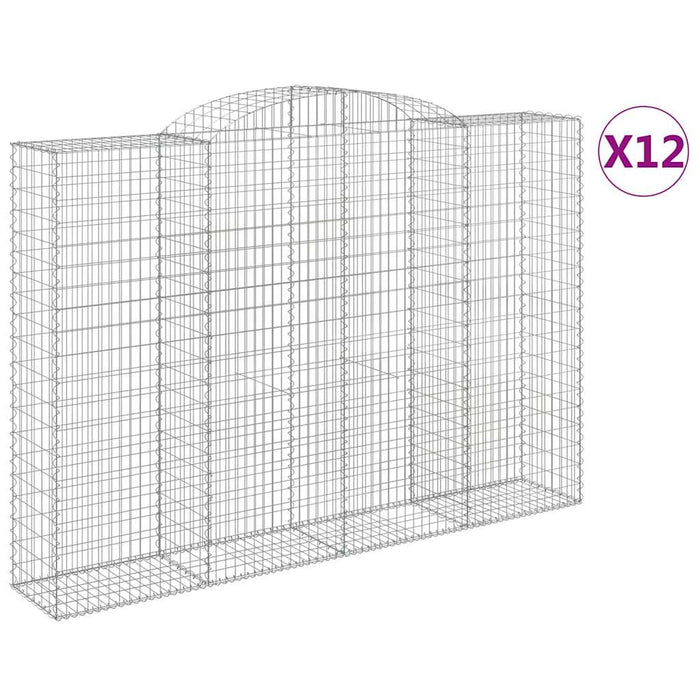Coșuri gabion arcuite 12 buc. 300x50x200/220 cm fier galvanizat - WALTI WALTI
