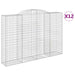 Coșuri gabion arcuite 12 buc. 300x50x200/220 cm fier galvanizat - WALTI WALTI