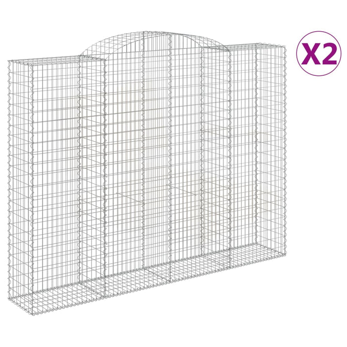 Coșuri gabion arcuite, 2 buc, 300x50x220/240cm, fier galvanizat - WALTI WALTI
