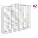 Coșuri gabion arcuite, 2 buc, 300x50x220/240cm, fier galvanizat - WALTI WALTI