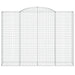 Coșuri gabion arcuite, 2 buc, 300x50x220/240cm, fier galvanizat - WALTI WALTI